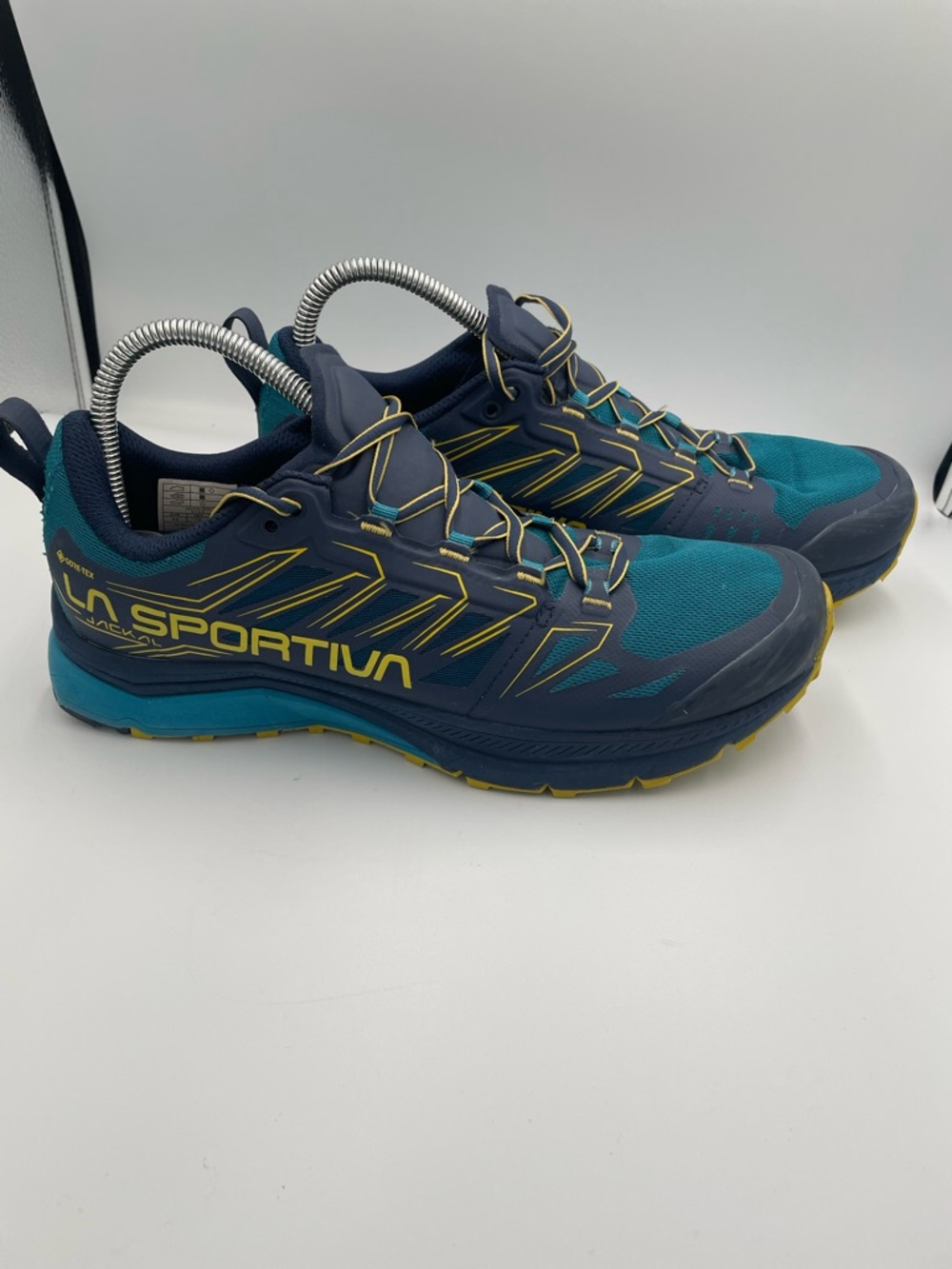 La Sportiva Jackal GTX Running Shoes Sneakers Mens US 10 Blue Yellow Trail